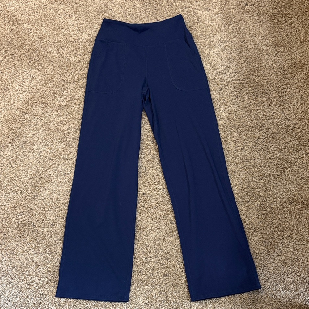 Women's Navy Blue wide leg athletic Pants
